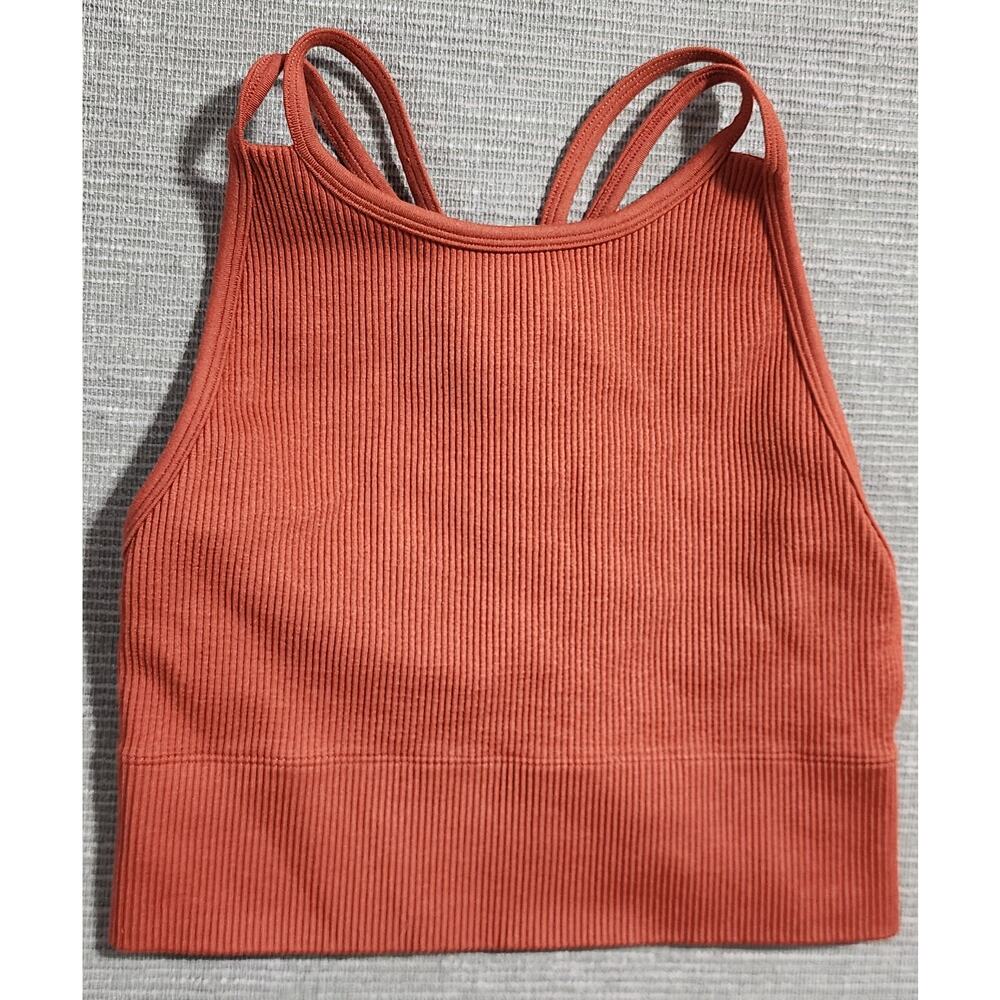 Gilly‎ Hicks Ribbed Crop Tank Top Women’s S Brown Seamless Bralette